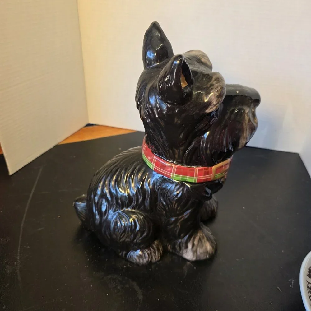 Jeffery Banks David’s Cookies Cookie Jar Scottish Terrier 12” Y4